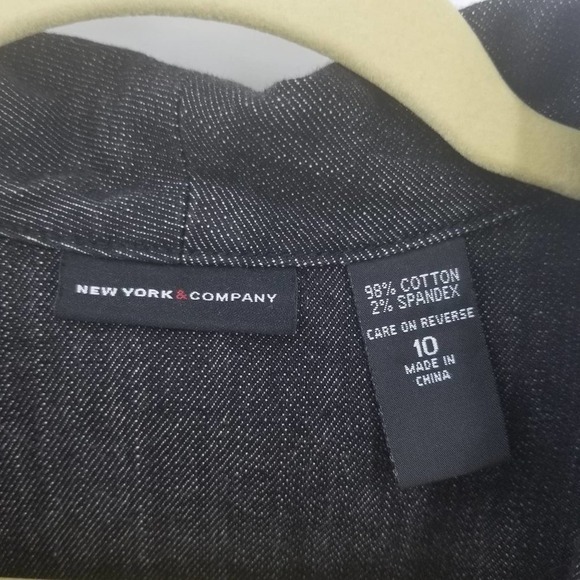 New York & Company Military Steampunk Blazer Jacket Size 10 Black Marching Band - Picture 3 of 4